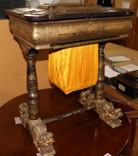 Chinese lacquered work table